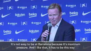 Ronald Koeman Speaks His First Words As New Barcelona Coach