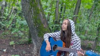 RAIN, DROPS FALL -  RUSSIAN beautiful song with guitar (cover by Sheepovskaya)