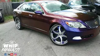 Wrapped Lexus LS 460 L on 24" Rucci Chopper Forged Wheels Done by Wrap Starz of Memphis