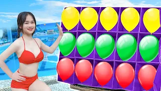 AMAZING GAMESHOW MAGIC BALLOONS PRANK BATTLE NERF Dr. AGirl Nerf Guns TIKTOK GIRL PRANK VTL Nerf War