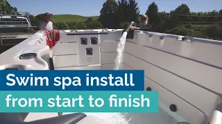 Installing a swim spa at home - step-by-step process