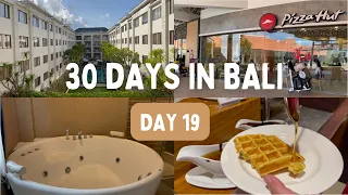 30 DAYS IN BALI VLOG | DAY 19 - ASTON KUTA HOTEL & RESIDENCE, PIZZA HUT, CANGGU DREAM VILLAGE
