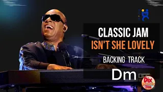 Backing track  -  Isn't she lovely  (no crowd version) in D minor (120 bpm)