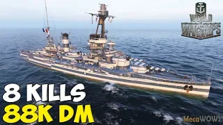 World of WarShips | Bretagne | 8 KILLS | 88K Damage - Replay Gameplay 4K 60 fps