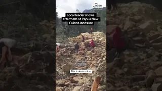 Aftermath of Papua New Guinea landslide #shorts