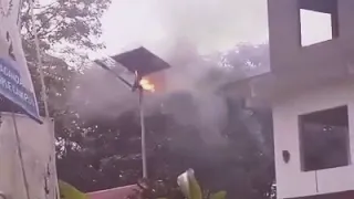 Solar panel explodes dangerous live footage🔥💯