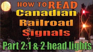 Railroad Signals, part 2: 1 and 2 head systems - reading and meanings