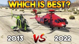 GTA 5 ONLINE : 2013 BUZZARD VS 2022 ANNIHILATOR STEALTH (WHICH IS BEST?)