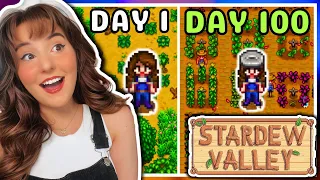 I Played 100 Days of Stardew Valley for the FIRST TIME 🌱