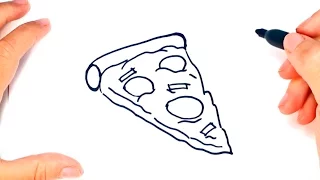 Cómo dibujar una Pizza paso a paso | Dibujo fácil de Pizza