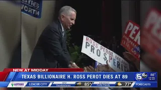Texas billionaire H. Ross Perot, 89, dies