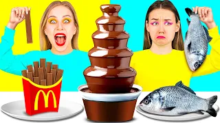 Шоколадное фондю Челлендж | Шоколадный Фонтан от BooBoom Challenge
