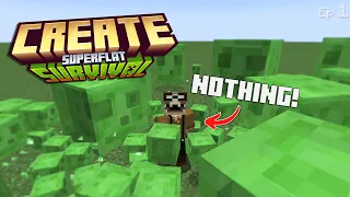 Surviving on a Superflat world with NOTHING but...the Create Mod!