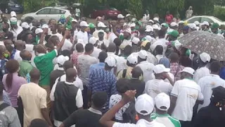 N-Power Beneficiaries Storm Abuja Over Unpaid Stipends, Demand Sack Of Humanitarian Affairs Minister