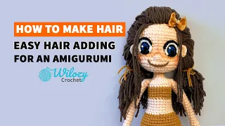 Easy Crochet For Beginner: How To Make Hair For A Crochet Doll - Amigurumi Tutorial Crochet Pattern