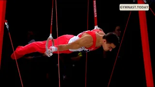 Top 3 in Men's Rings Final - 2023 Paris Gymnastics World Challenge Cup
