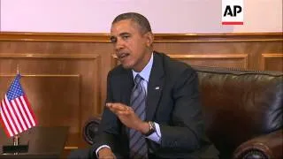 President Barack Obama on Wednesday urged Ukraine to avoid violence against peaceful protesters or f