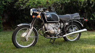 1971 BMW R75/5, cold start and walk around, recorded July 22, 2022.