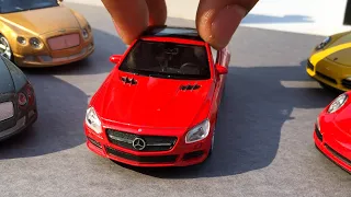 Unboxing Mini Realistic Mercedes-Benz SL 500 1/43 Scale Diecast Model By Welly | RPM Redlines