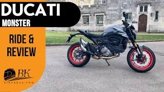 Ducati Monster 950 2022 model review - walk around and riding video