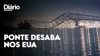 Ponte desmorona após ser atingida por navio nos EUA