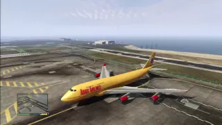 GTA 5 BIG PLANE AIRBUS AIRPORT DRIVING ON SKY FOR TEST