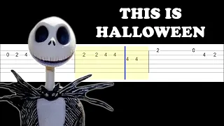 The Citizens of Halloween - This Is Halloween (Easy Guitar Tabs Tutorial)