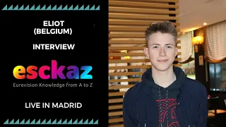 ESCKAZ in Madrid: Interview with Eliot (Belgium) (at PrePartyES 2019)