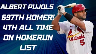 Albert Pujols 697th Homerun! 4th all time on homer list!