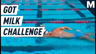 This Olympian Swam Across A Pool With A Glass Of Chocolate Milk On Her Head | Mashable