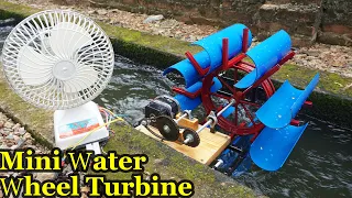 How I Made a Super Powerful Mini Water Wheel Turbine