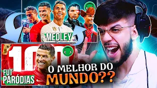 (REACT 2 EM 1) CR7 É UMA LENDA - 100 GOLS POR PORTUGAL & SUPER-MEDLEY FUTPARÓDIAS: CRISTIANO RONALDO