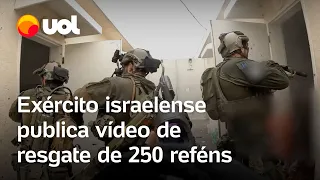 Guerra: Exército israelense publica vídeo de resgate de 250 reféns com vida em 1⁰ dia de ataque