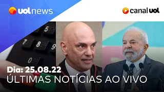 🔴 Lula no Jornal Nacional; Luciano Hang, Moraes TSE endurece regras na eleição e mais | UOL News