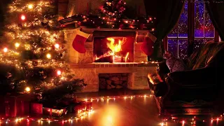 🎧 Christmas ambience | Snowstorm & Crackling Fireplace Sounds 10 Hours