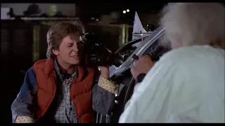 Back To The Future -- Marty First Sees the DeLorean