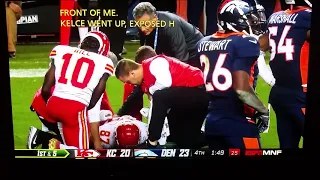 Darian Stewart #26 hit on Travis Kelce #87 Broncos/Chiefs