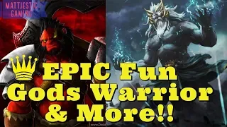 Dota Auto Chess Epic Fun Gods Warrior Replay Venomancer + QOP Best Build, Mars Zeus 6 Warrior Guide