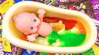 Very Satisfying Video | Smoothie Slime Mixing with Rainbow Bathtub Cutting ASMR | Pi Poo TV