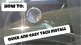 Tachometer Installation - Quick and easy on any Car