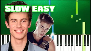 Shawn Mendes, Justin Bieber - Monster (Slow Easy Piano Tutorial) (Anyone Can Play)