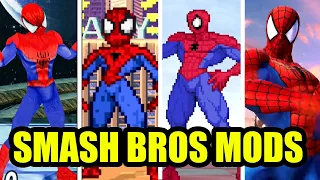 4 ULTIMATE Spider-Man Mods In Smash Bros Games