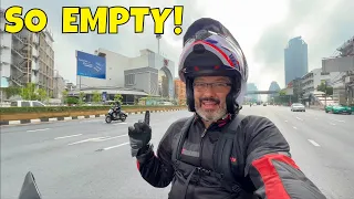 Early Morning Motorbike Ride Through Bangkok