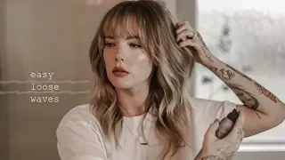 EASY LOOSE WAVES TUTORIAL - hairstylist waves and bangs at home // @ImMalloryBrooke