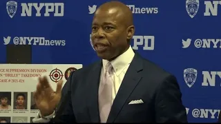 NYC mayor announces recent gang takedowns