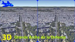 3D video, Grande Arche de la Defense, SBS, VR,  Magic eye, Hyper Stereo, Paris, France