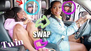 😆 Funny Twin Swap DRIVE THRU Prank Challenge🚗  with my Identical Twin 👯‍♀️ 🤪Msnaturally Mary