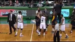 Kendrick Perkins punches Jae Crowder! (Revenge for Kevin Love's shoulder injury?)