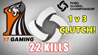 PGC 2021 - 17 GAMING shou, Xbei, SuJiu & LilGhost - 22 KILLS! - 1v3 CLUTCH! - BOTTOM 16 - MATCH 6