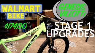 GENESIS VILLOTTI $174 Walmart MTB Gets BUDGET UPGRADES!! Stage #1